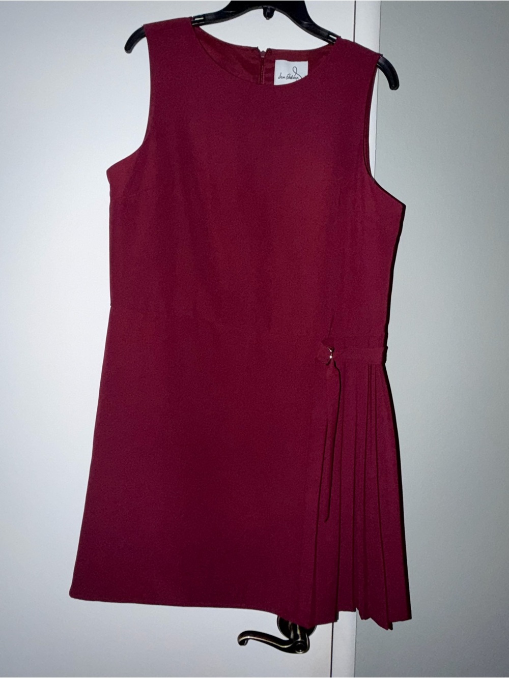 Sam Edelman Burgundy Pleated Mini Dress — Size 10
